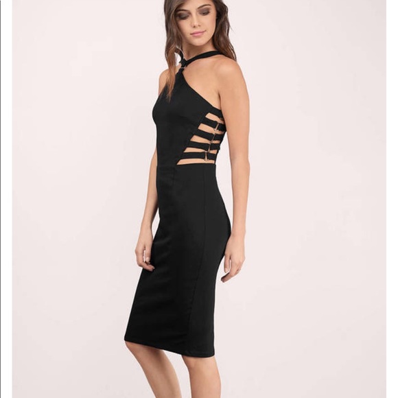 NWT Tobi sexy black cutout midi dress - Picture 6 of 7